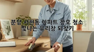 분당 서현동 아파트 창호 청소, 빛나는 유리창 되찾기!